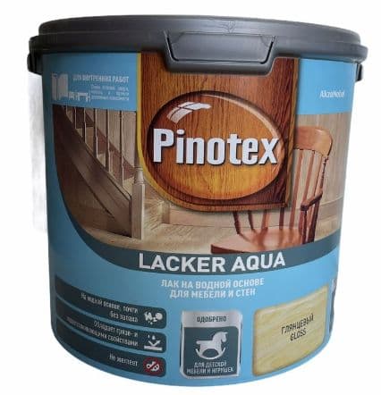 Лак для дерева и мебели Pinotex lacker aqua 70 на водной основе глянцевый 9 л 3