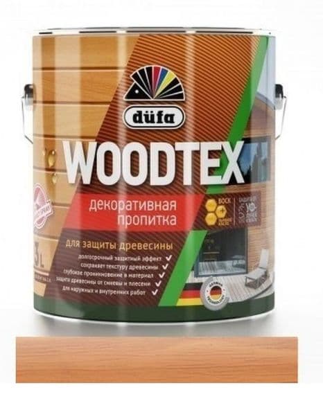 ДЮФА / Dufa пропитка декоративная для защиты древесины алкидная Dufa Woodtex орегон (3л) 4